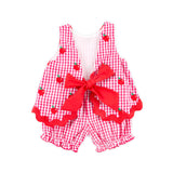 Tiny Apples Red Gingham Sadie Bloomer Set