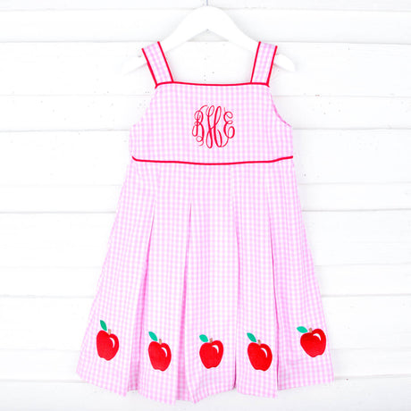 Smart Apple Pink Gingham Chloe Dress