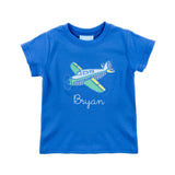 Airplane Royal Blue Short Sleeve Shirt