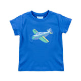 Airplane Royal Blue Short Sleeve Shirt