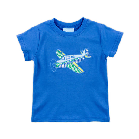 Airplane Royal Blue Short Sleeve Shirt