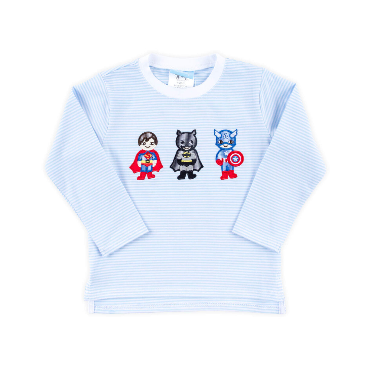 Superhero Blue Stripe Long Sleeve Shirt