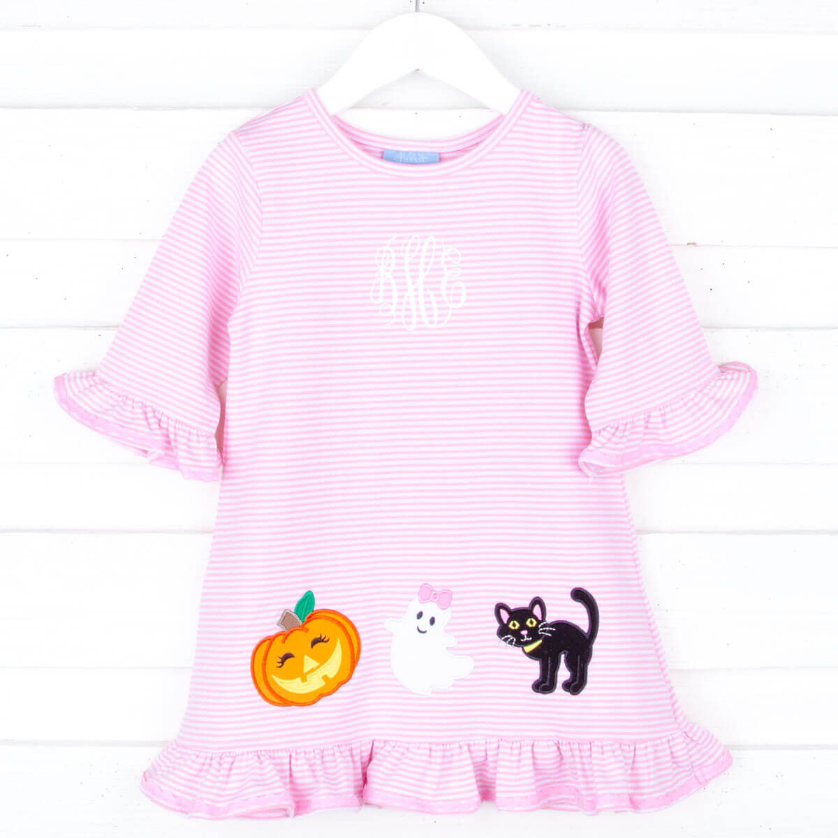 Spooky Pink Stripe Milly Dress