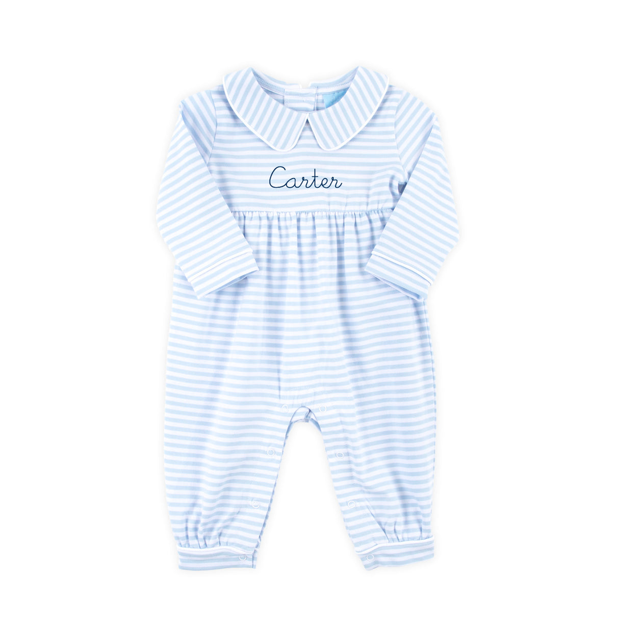 French Blue Stripe Romper