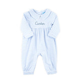 French Blue Stripe Romper
