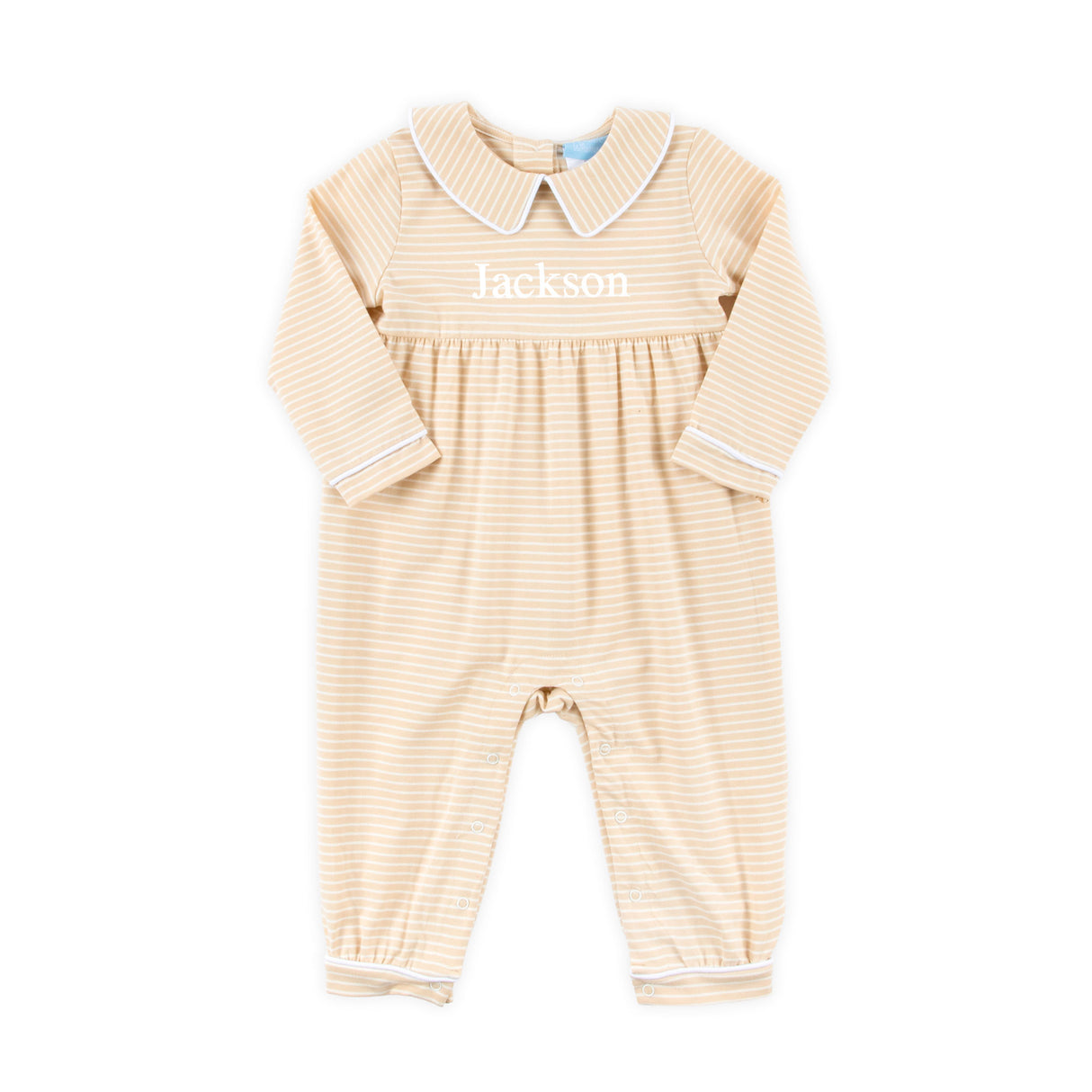 Tan Stripe Romper