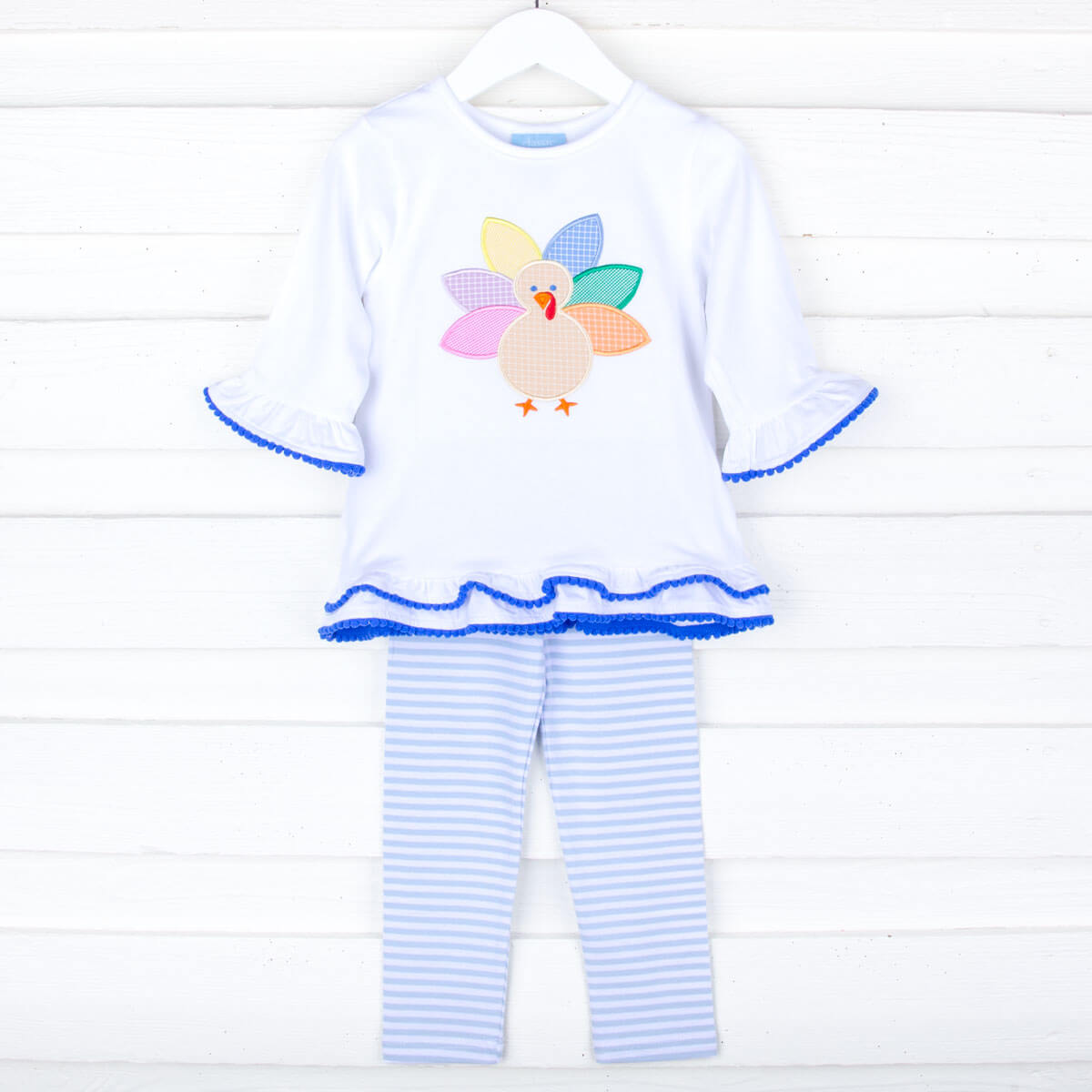 Turkey Light Blue Stripe Milly Legging Set