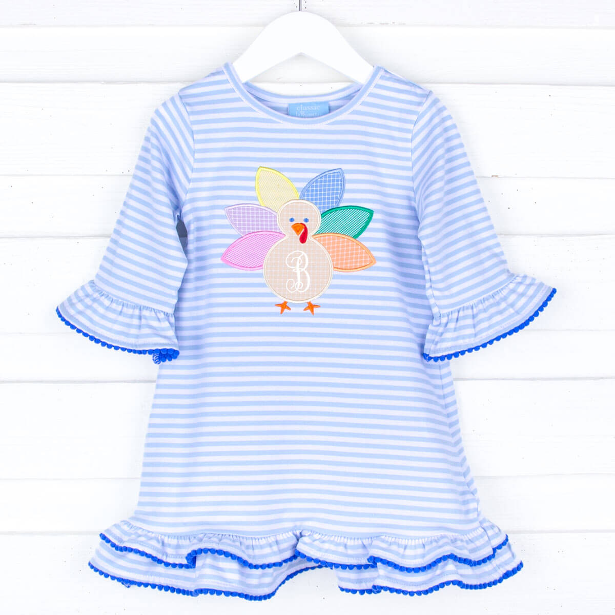 Turkey Light Blue Stripe Milly Dress