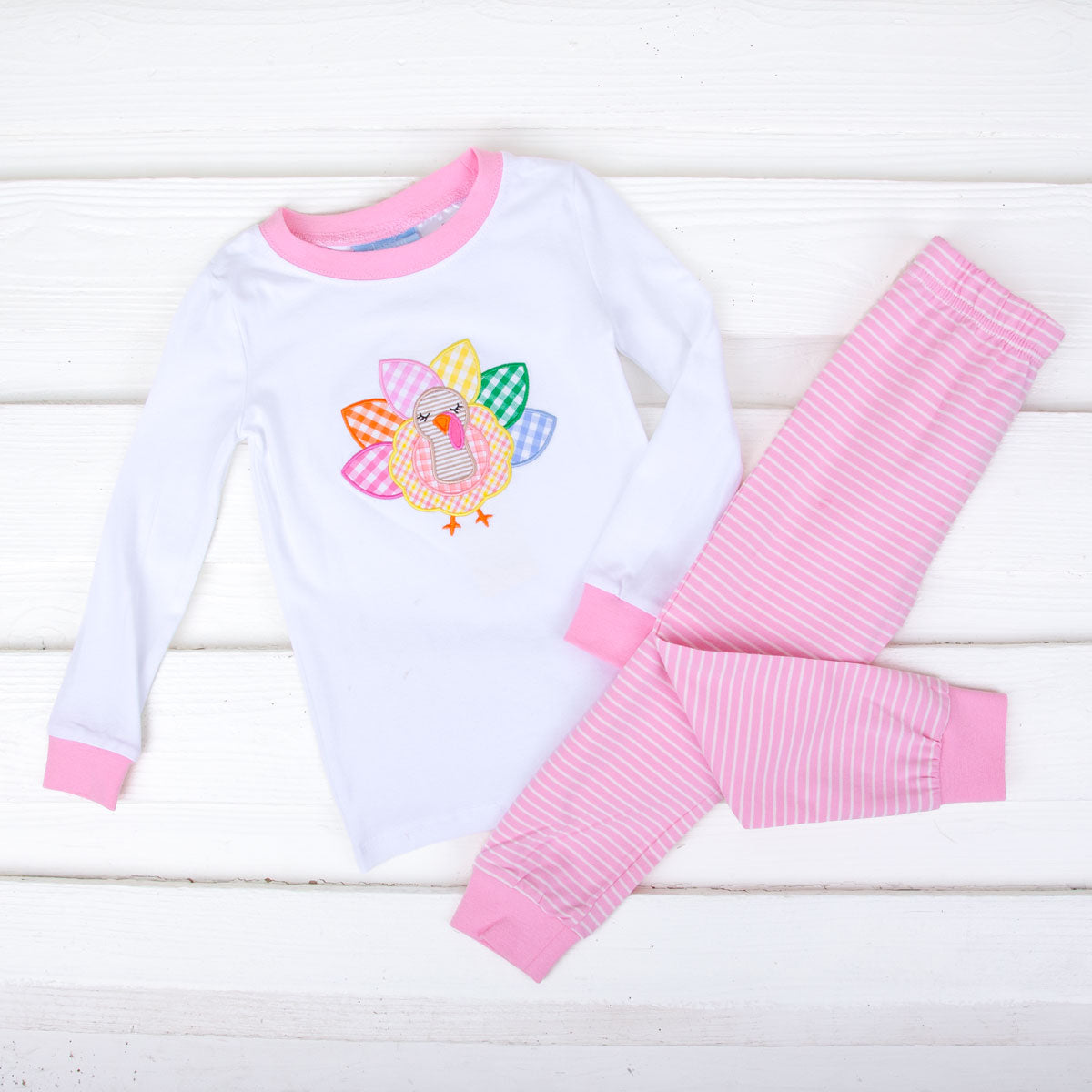 Turkey Pink Stripe Pajamas