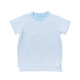Light Blue Thin Stripe Short Sleeve Pocket Shirt