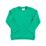 Green Solid Long Sleeve Pocket Shirt