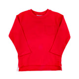 Red Long Sleeve Pocket Shirt