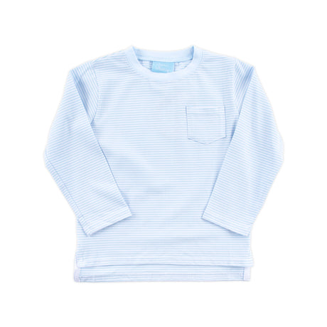 Light Blue Stripe Long Sleeve Pocket Shirt