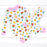 Fall Turkey Print Pink Pajamas