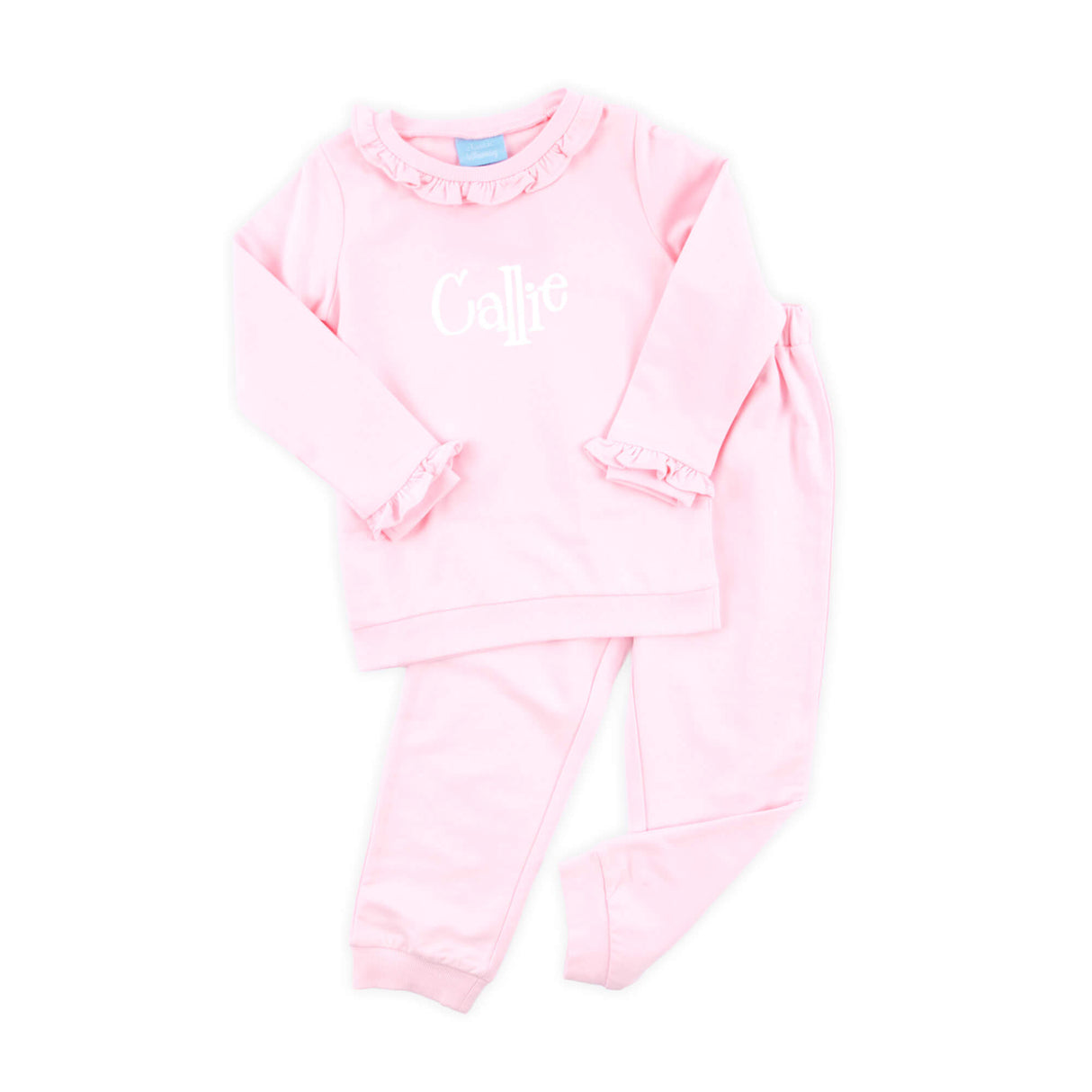Pink Ruffle Jogger Set