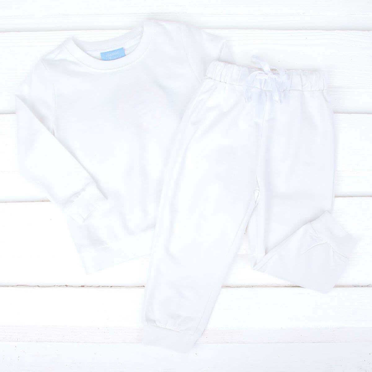 All white jogger set sale