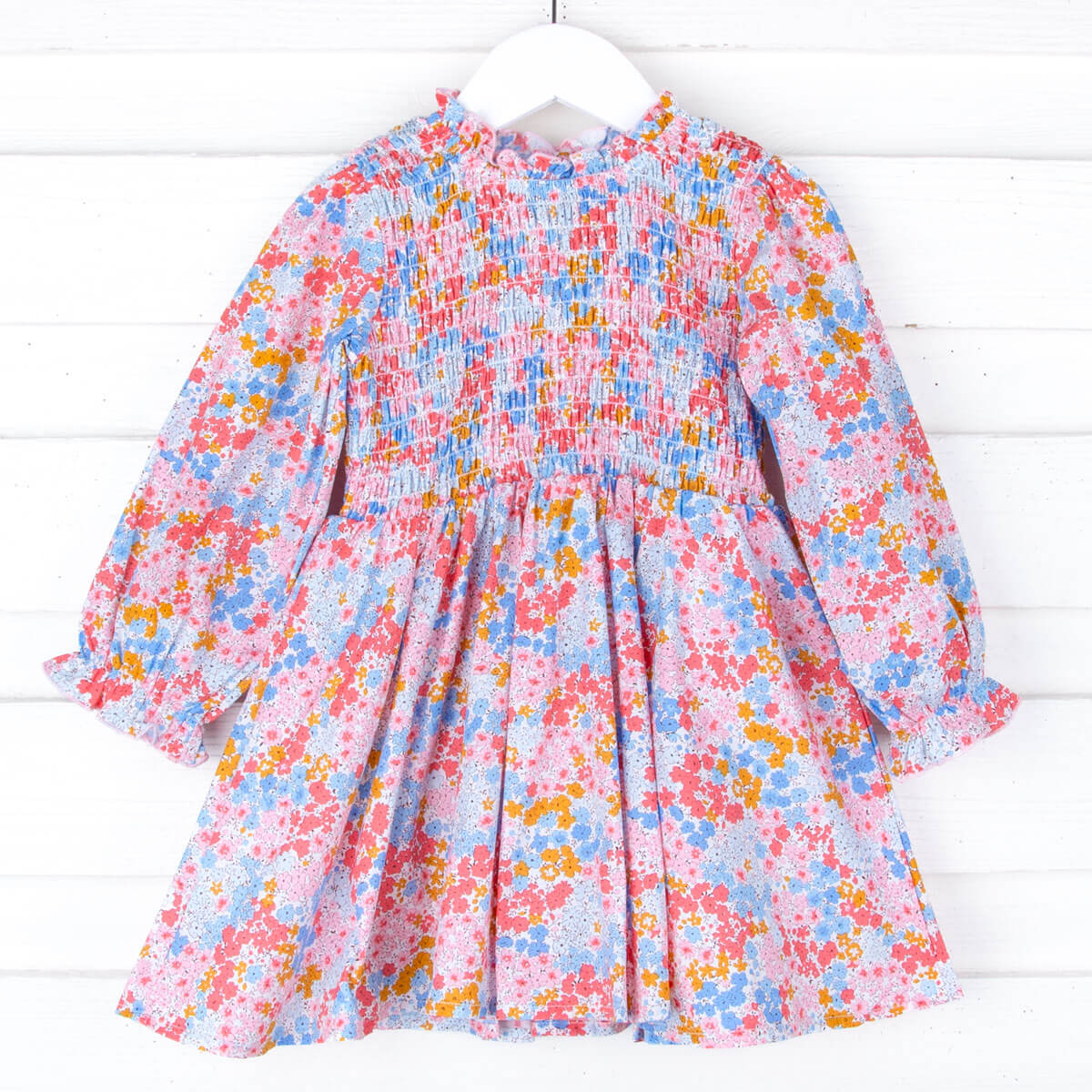 Colorful Floral Smocked Ariella Dress