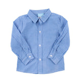 Gingham Button Down Shirt Royal Blue
