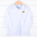 Turkey White Long Sleeve Polo