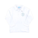 White Long Sleeve Polo Shirt