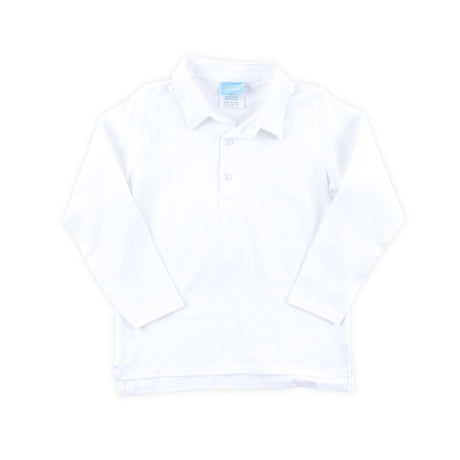 White Long Sleeve Polo Shirt