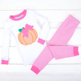 Perfect Pumpkin Hot Pink Stripe Pajamas