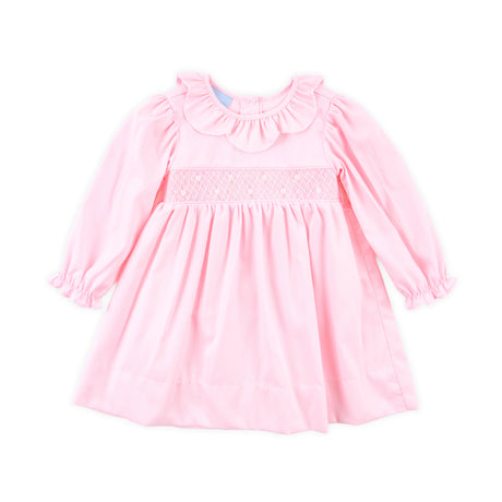 Pink Pique Pearl Smocked Amber Dress