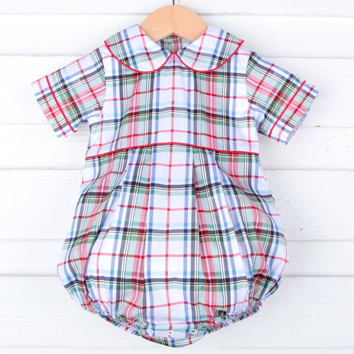 Douglas Plaid Collared Bubble