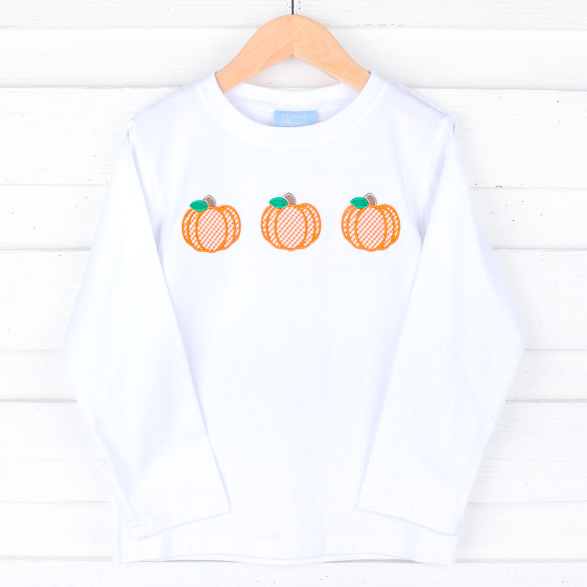 Pumpkin Trio White Long Sleeve Shirt