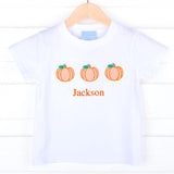Pumpkin Trio White Short Sleeve Shirt