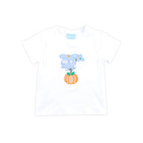 Pumpkin Helicopter White Short Sleeve Shirt