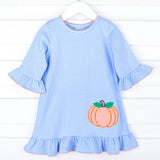 Pumpkin Blue Stripe Milly Dress