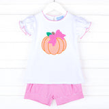 Pumpkin Pink Stripe Short Set