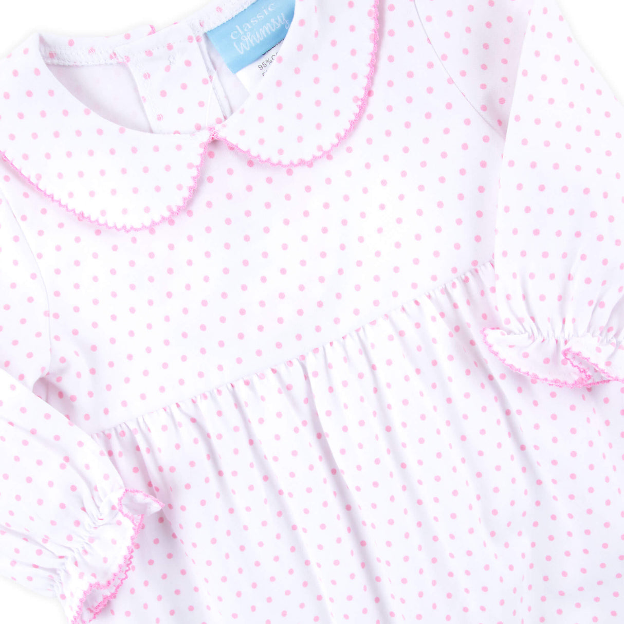 Pink Polka Dot Ruffle Romper