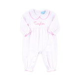 Pink Polka Dot Ruffle Romper