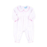 Pink Polka Dot Ruffle Romper
