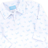 Airplane Print Polo Romper