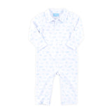 Airplane Print Polo Romper
