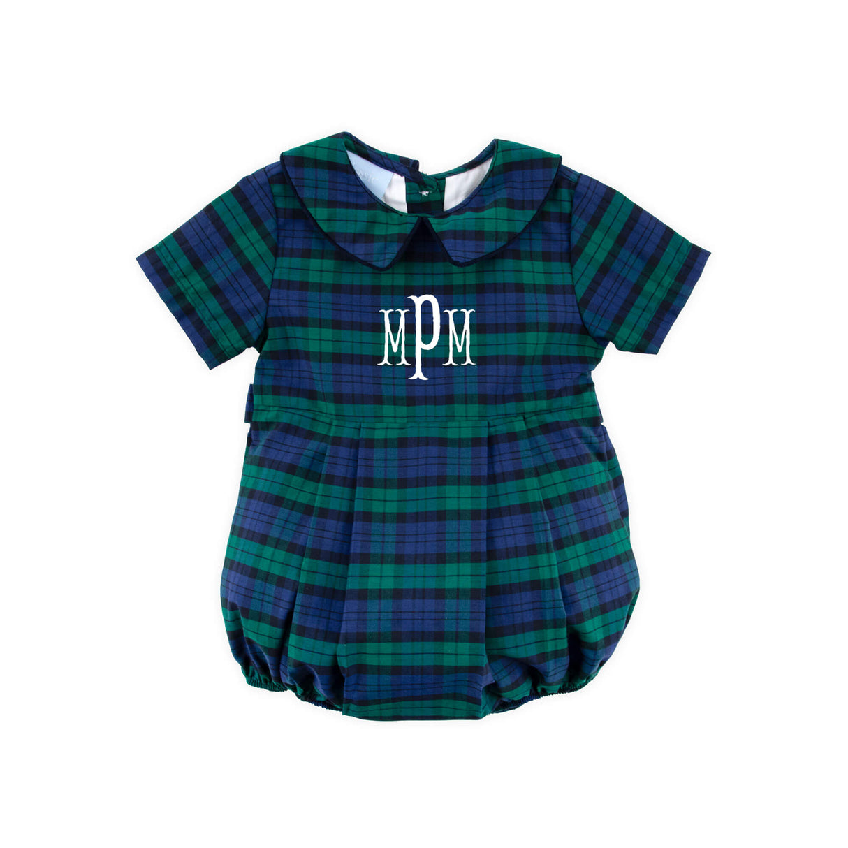 Hamilton Plaid Navy & Green Collared Bubble