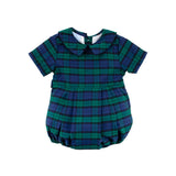 Hamilton Plaid Navy & Green Collared Bubble