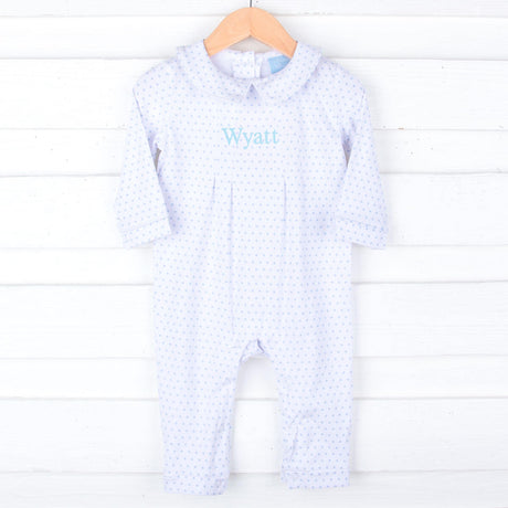 Blue Polka Dot Romper