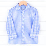 Blue Check Button Down Shirt