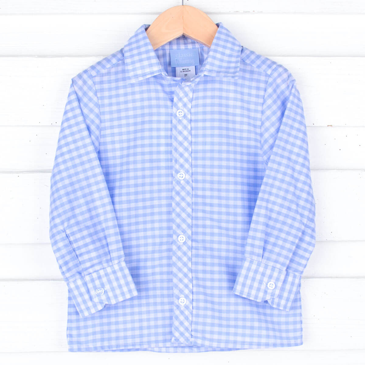 Blue Check Button Down Shirt