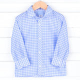 Blue Check Button Down Shirt