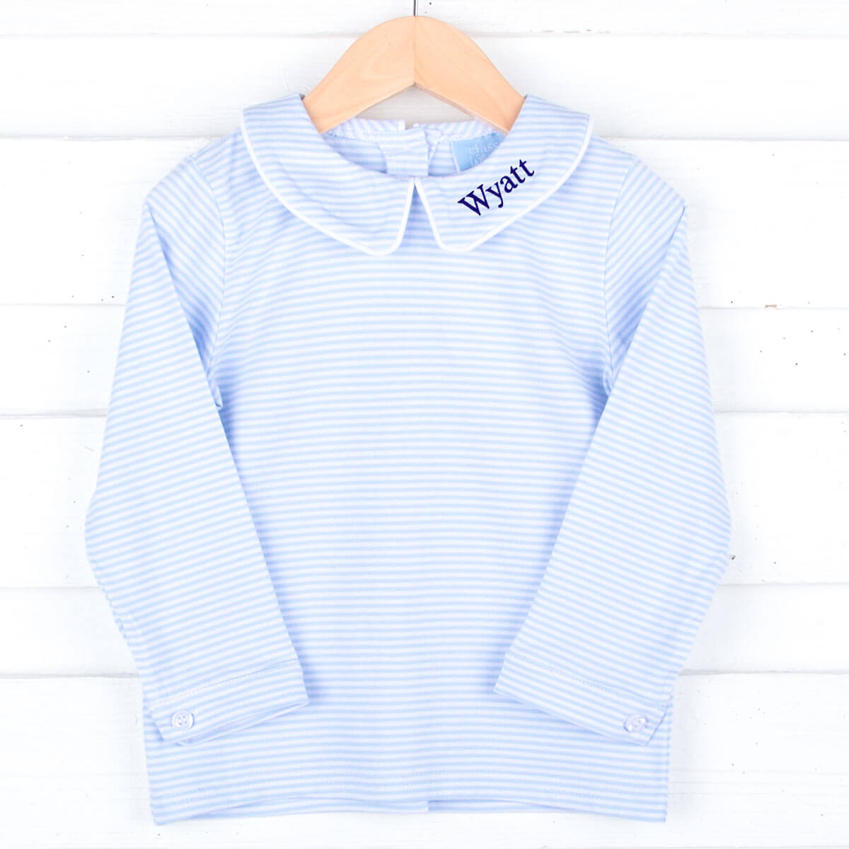 ■LOW CLASSIC■ Lc STRIPED BASIC TSHIRTBABY BLUE LC252TS16B3 Light Blue Stripe Undershirt – Classic Whimsy
