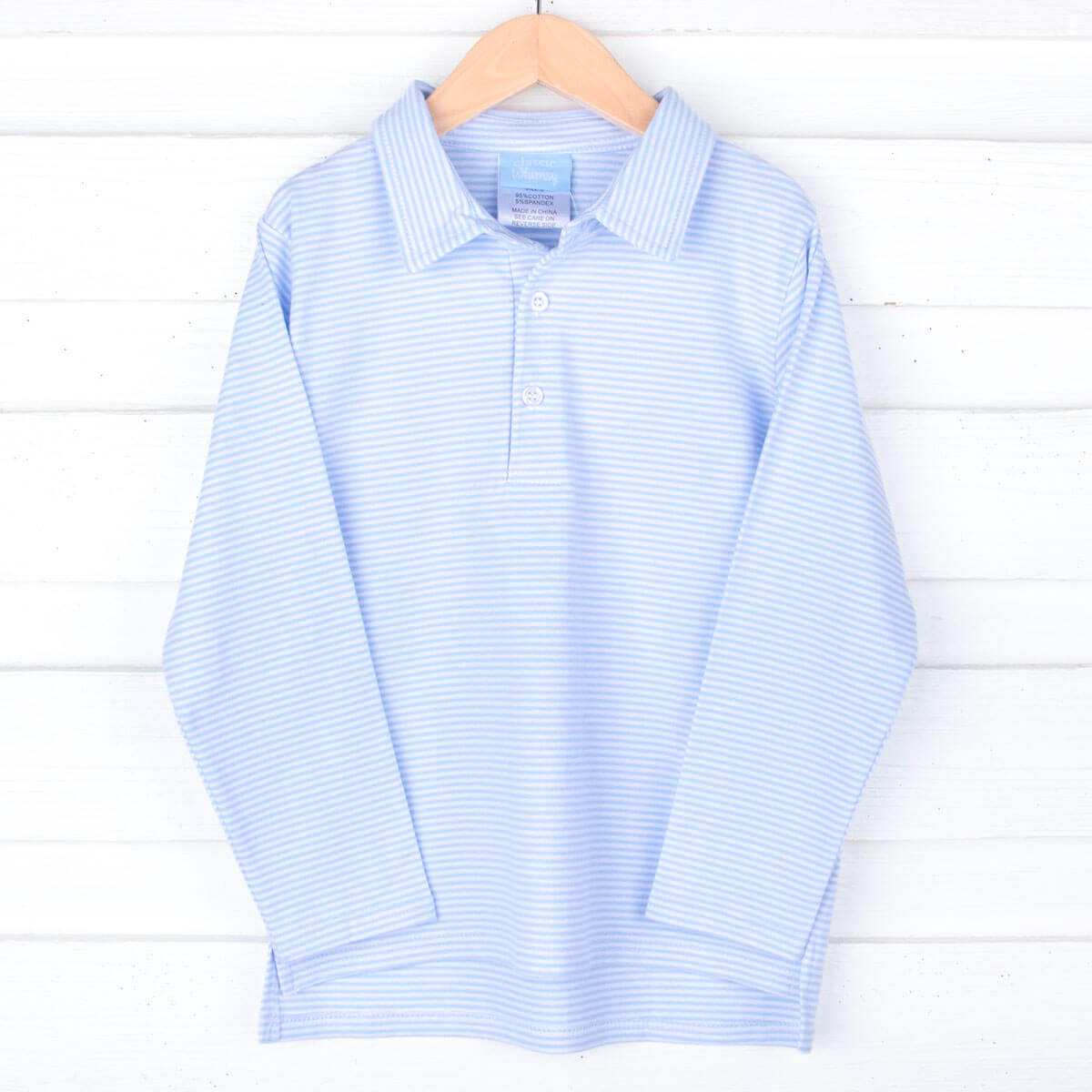 Light Blue Stripe Polo Shirt