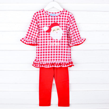 Happy Santa Red Gingham Milly Tunic Legging Set