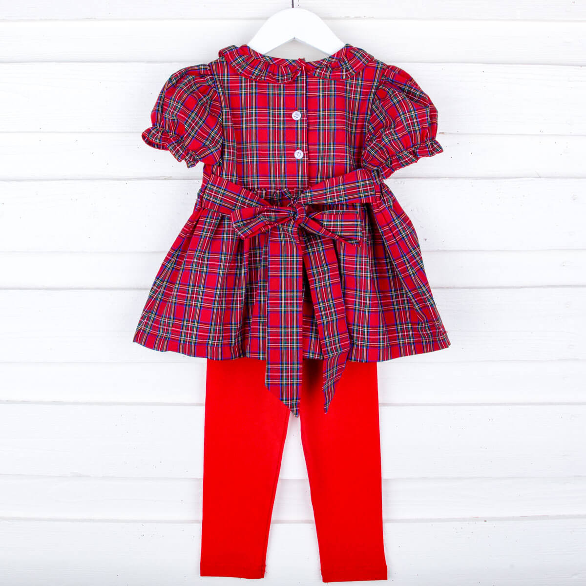 Westmount Plaid Red Sash Legging Set