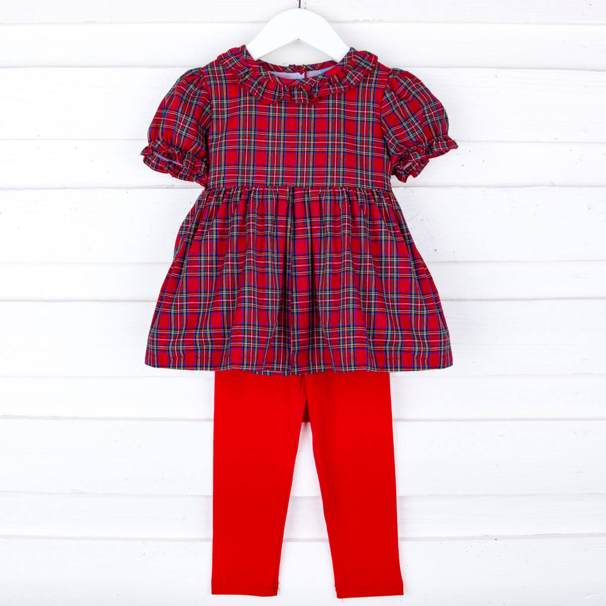 Westmount Plaid Red Sash Legging Set