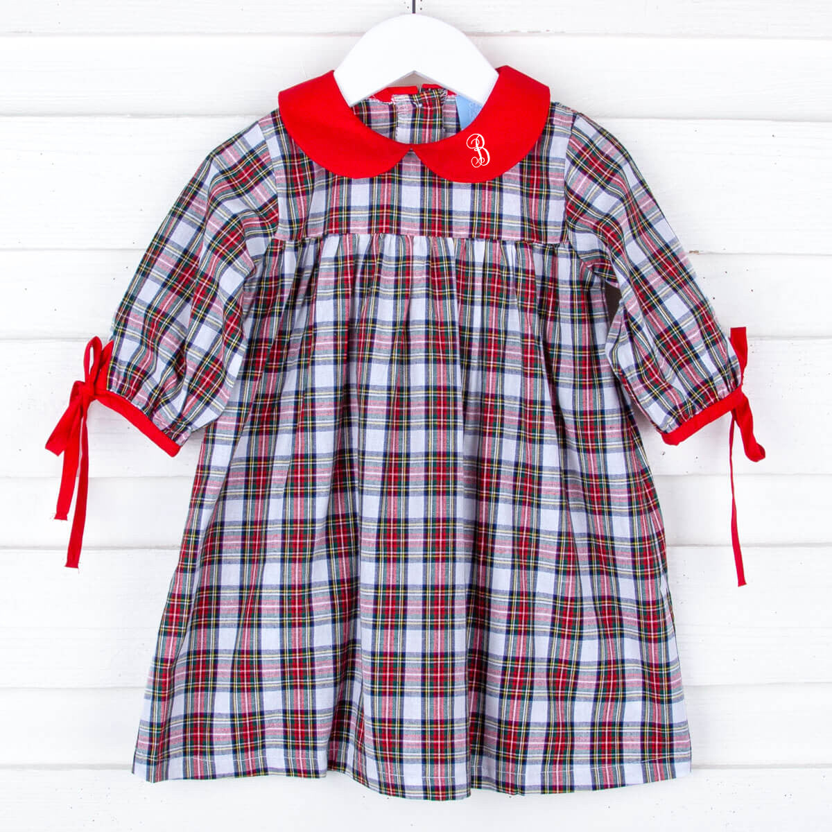 White Plaid Peterpan Collar Dress Classic Whimsy White Plaid Peterpan Collar Dress Classic Whimsy